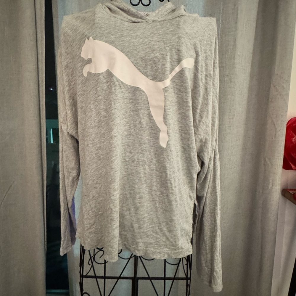 Puma Heather Gray Long Sleeve Top